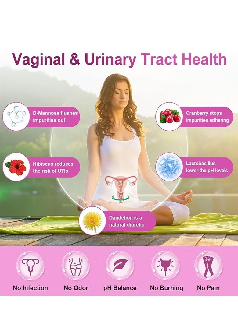 DAZZEL Women’s Probiotic, 90 Caps 100 Billion CFU 31 Strains, with Organic Prebiotics Cranberry, Shelf Stable, Delayed Release, No Soy Gluten Dairy - Image 2